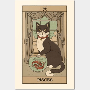 Pisces Cat Posters and Art